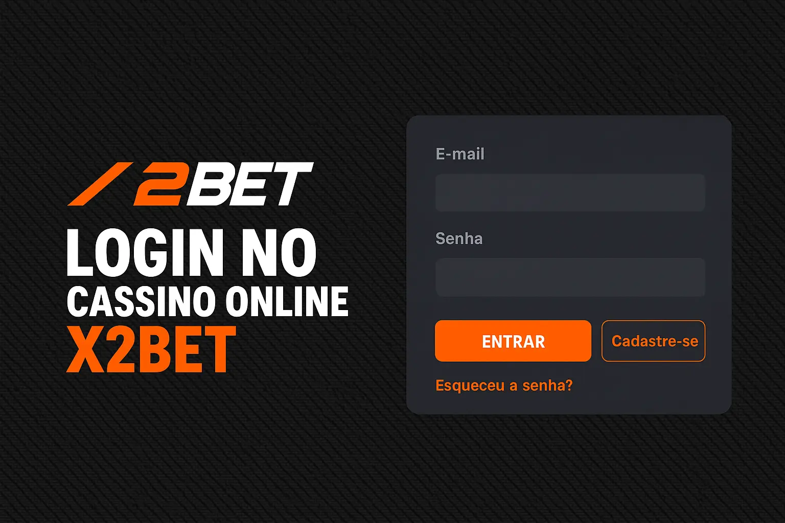 Criar uma nova Conta no plataforma X2BET